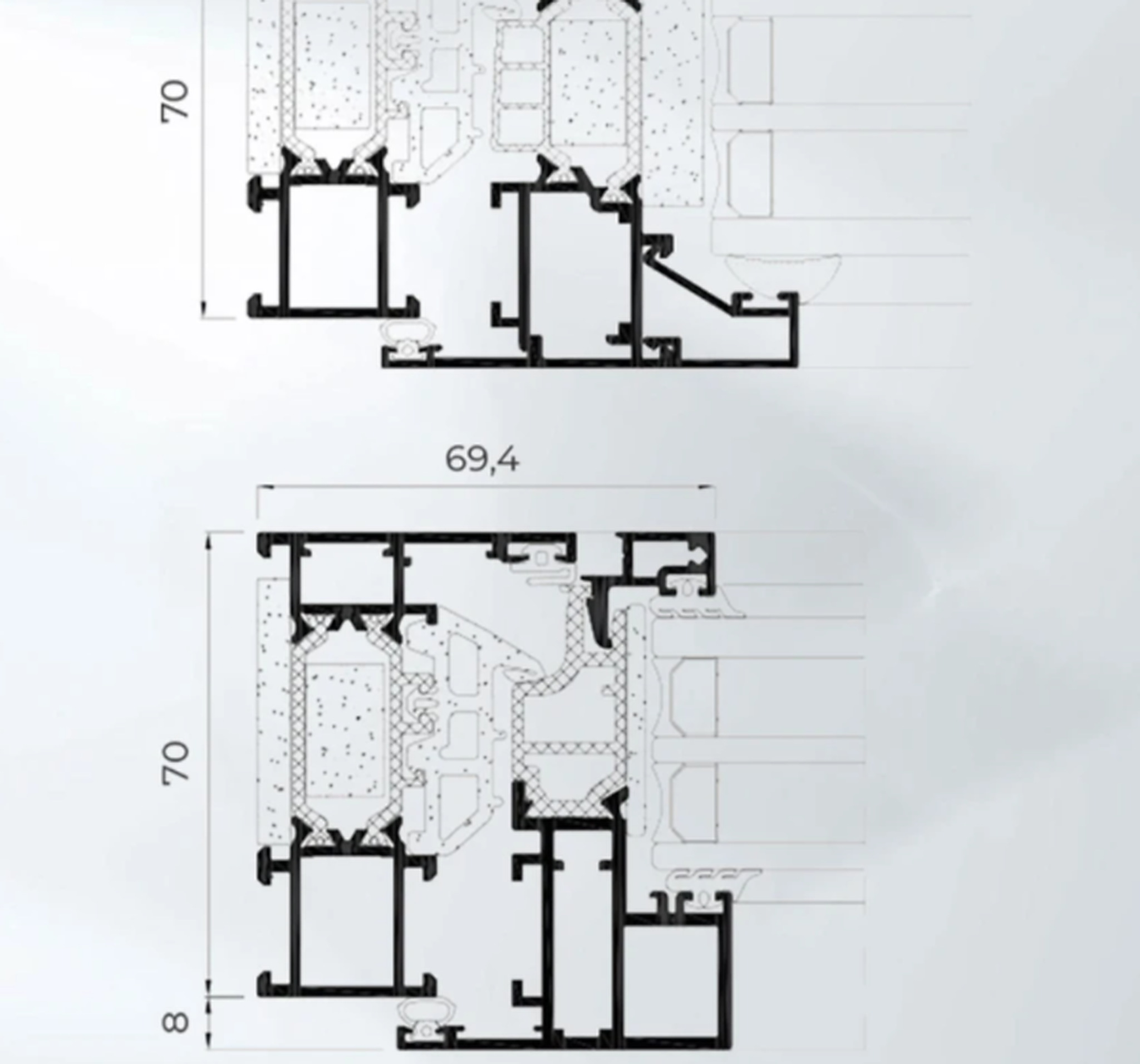 CORTIZO COR 70 Hidden Sash — 1
