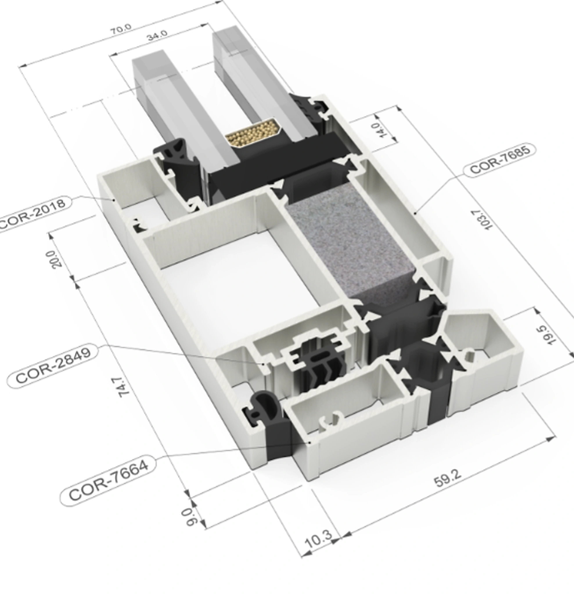 CORTIZO Millennium Plus 70 Door — 2