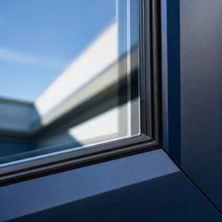 Glass reflection and insulated-glazing seal detail